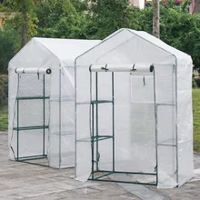 Outdoor Plant Growth Walk-In Tunnel Greenhouse
