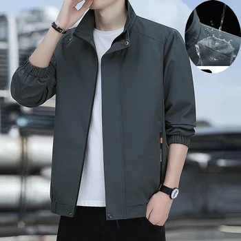 جديد الرجال حجم كبير سستة سترة مضادة للماء بلون مطابقة يندبروف معطف تسلق الجبال ربيع الخريف سترات الموضة