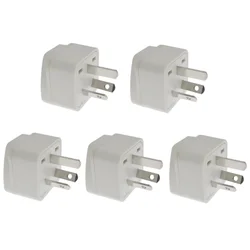 Universal Travel Adapter for Australia and New Zealand, Type I, 3 - Pin Power Converter 10A/250V (White   5pcs)