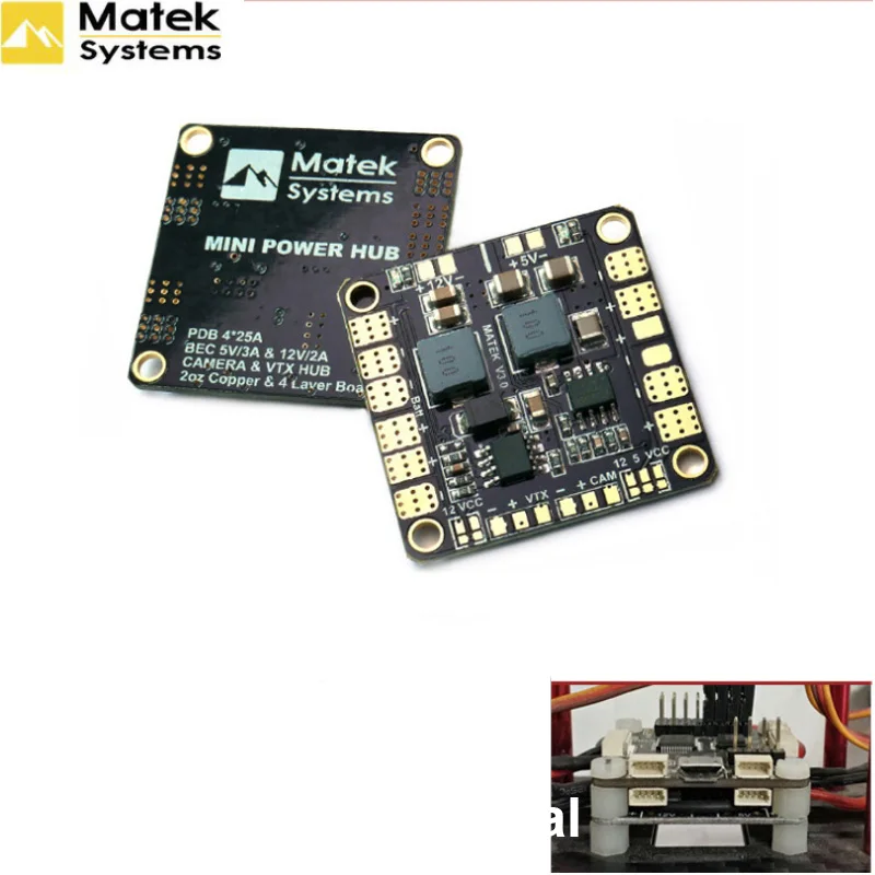Плата распределения питания Matek Mini Power Hub PDB с BEC 5 В и 12 В ...