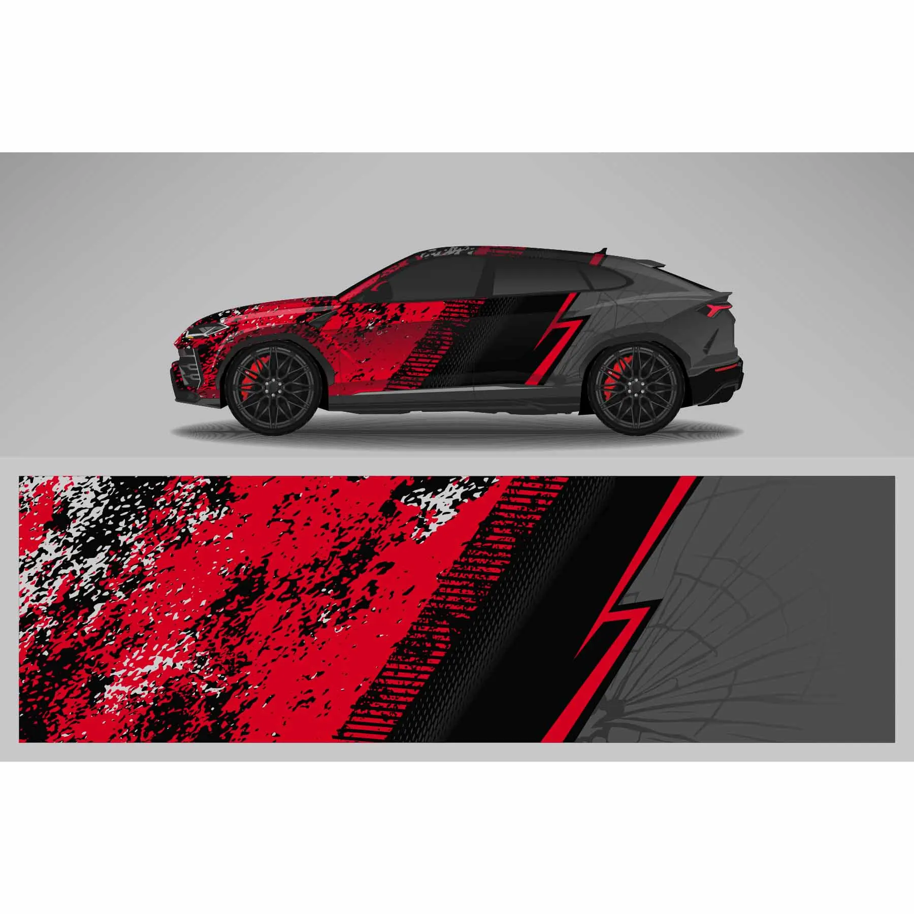 

Graffiti Multicolor Car Full Wrap Sticker Car Decal Decorative Cut Body Racing Graphic Decal Vinyl Wrap Modern Design Red Retro
