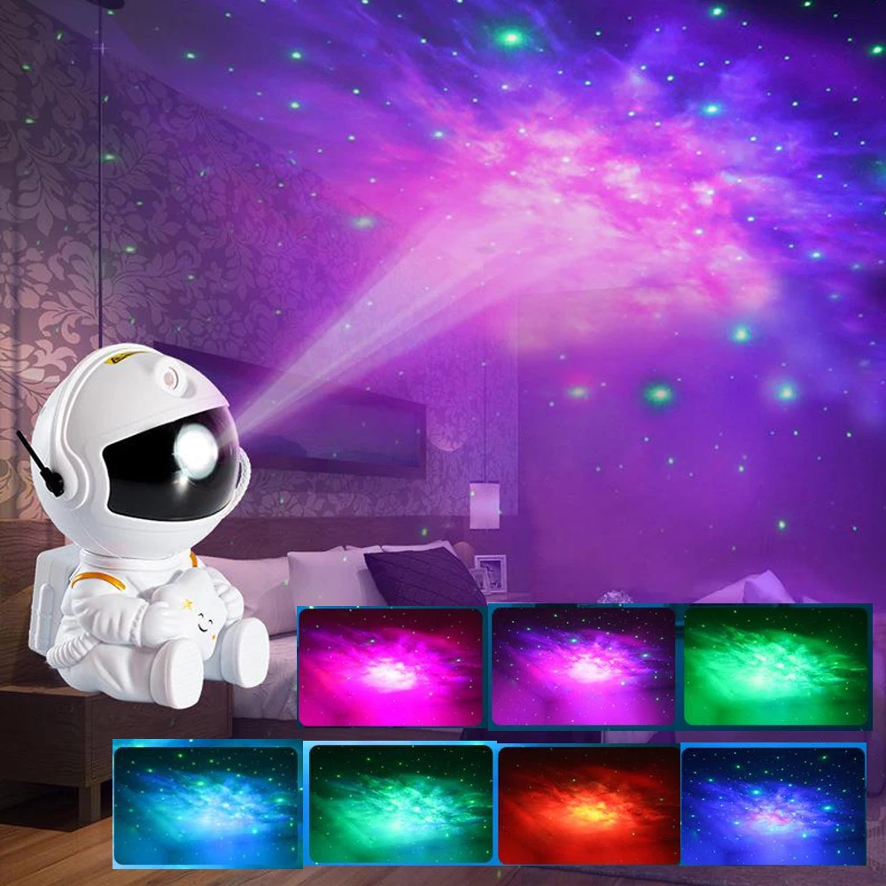 

360° Astronaut Galaxy Starry Projector Night Light Star Sky Laser Night Lamp for Bedroom Home Decoration Kids Birthday Gift