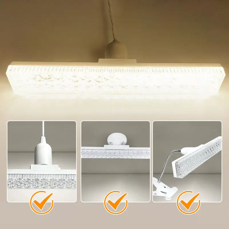 E27 LED 직사각형 크리스탈 조명, 고휘도 LED 전구 조명, 거실 침실용 조명, 18W, 24W