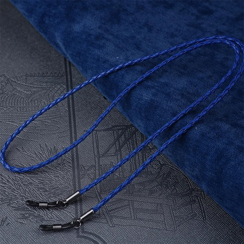 Braided Leather Rope Lanyard for Non-Slip Eyewear Retention in Outdoor Sports