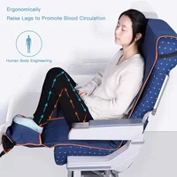 Adjustable Footrest Hammock with Inflatable Pillow Seat Cover for Planes Trains Buses Swing Chair Outdoor Chair Travel 1