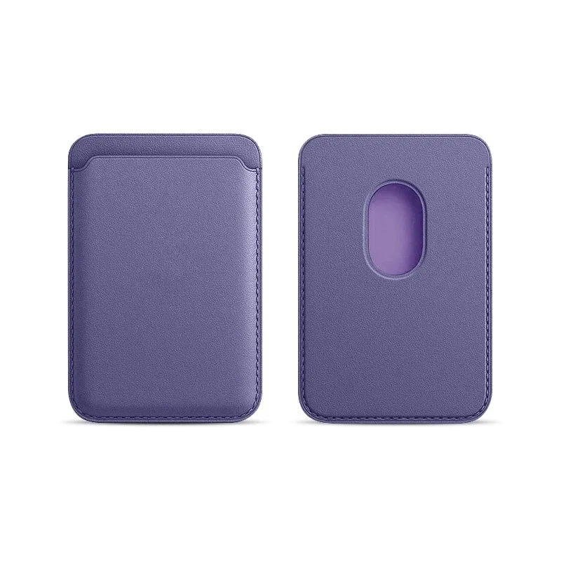 MagSafe Magnetic Leather Card Holder - Slim Back Sticker Card Sleeve Cover