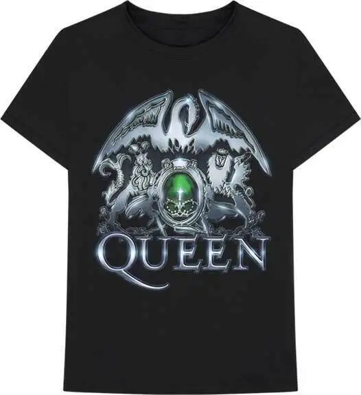 Классическая футболка Queen Metal Crest с логотипом рок Freddie Mercury музыкальная группа 32771300 длинные или Короткие рукава