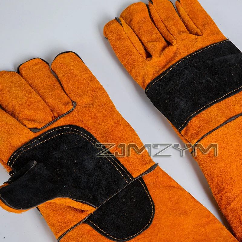 Premium Heat and Fire Resistant Leather Welding Gloves with Reinforced Palms