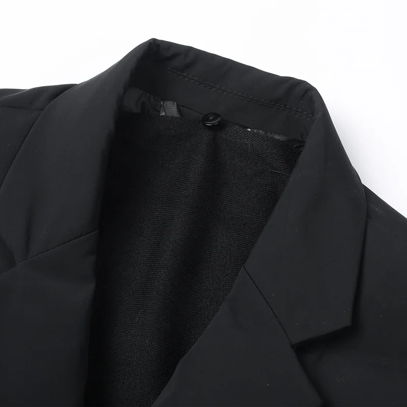 Men's Mid-Length Business Casual Suit down Jacket Scarf Collar Winter