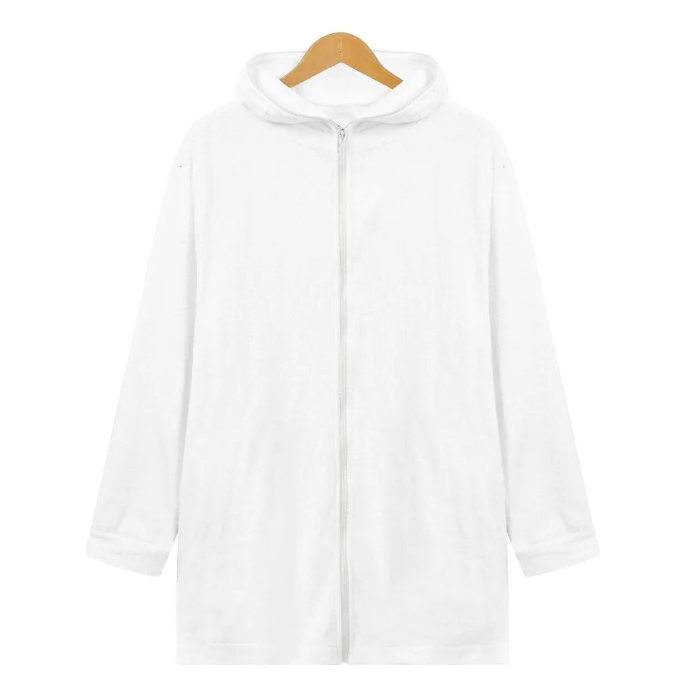 

Зимняя женская толстовка с капюшоном на молнии, однотонная белая флисовая толстовка, Женская Повседневная Толстовка с капюшоном, Женское пальто оверсайз, верхняя одежда