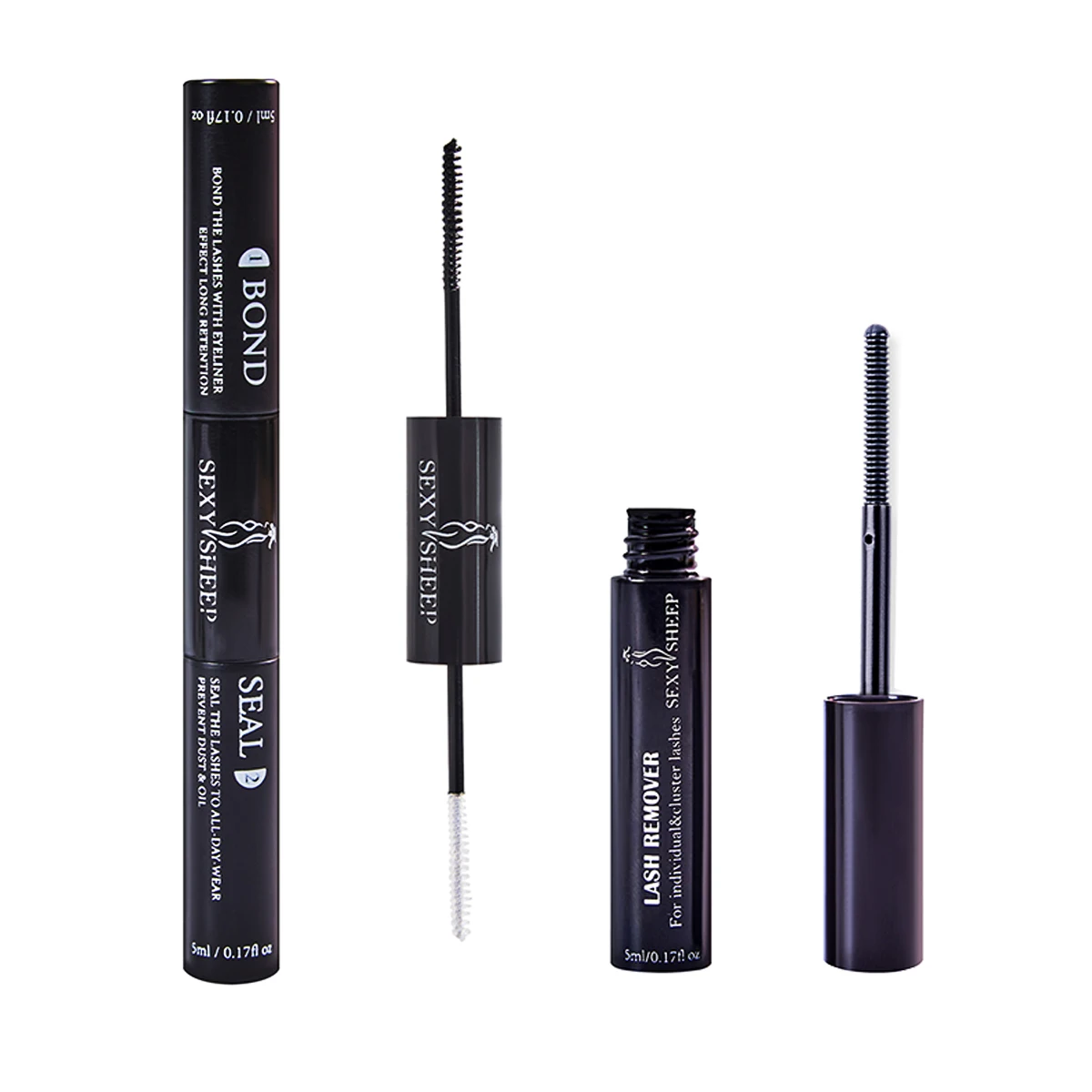 Lash Bond and Seal 10ml Individual Lashes Glue and Seal Super Strong Hold Lash Extension and Lash Glue Remover 5ml Kit