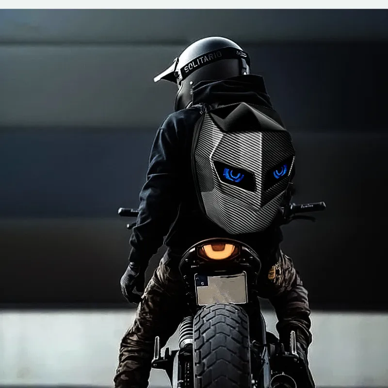 Rider Motorcycle LED Backpack Light Bluetooth Carbon Fiber