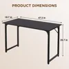 47 inch Computer Desk Gaming Desk Multi-Function Writing Table Student Art Modren Simple Style PC Wood & Metal Desk Workstation 3