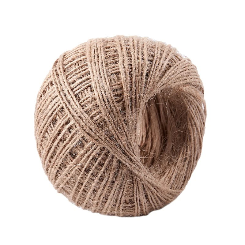 Natural Textured Hessian Jute Twine String Tag Label Hang Rope Wedding Home Woven Decorative DIY Crafts 100M 1mm