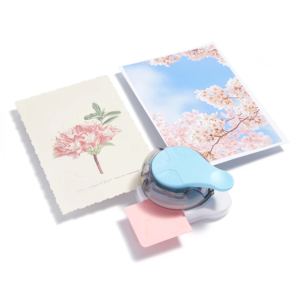 Paper Cutter Punch 3 In 1 Corner Rounder Plastic DIY Card Paper Hole Circle Pattern Cutting Supplies