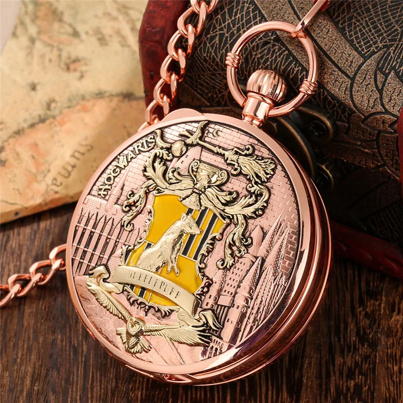Unique Musical Pocket Watch Magic Academy Design Playing Song Quartz Movement Clock with Pendant Fob Chain Gift Timepiece
