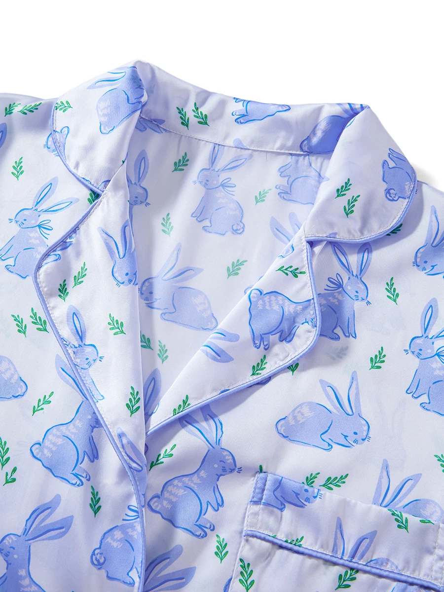 Women s Pajama Set Floral Print Long Sleeve Button Down Top with Matching Pants Sleepwear Loungewear Set