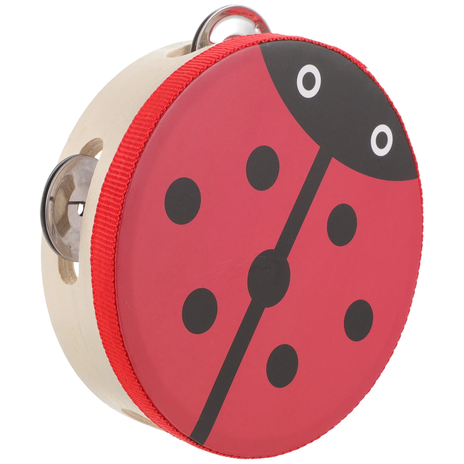 

Tambourine Children Drum Bell Kids Cute Musical Instruments Puzzle Wooden for Home Educational