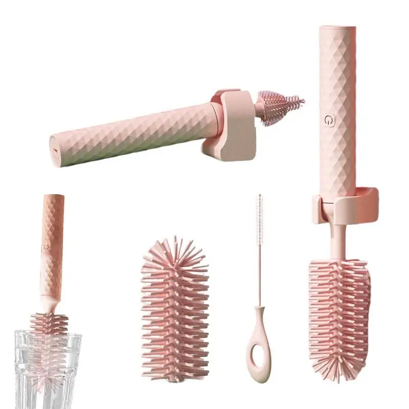 

Nipple Brushes For Baby Bottles 360 Rotating Cleaning Brush With USB Charging Home Cleaning Supplies For Ordinary Water Cup