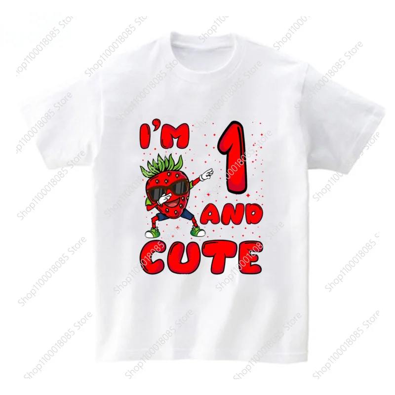 Strawberry Birthday Outfit Family Party Shirt Girl Sweet One Baby Girl First Birthday Matching Shirt 1st Party Shirt Custom Name 4