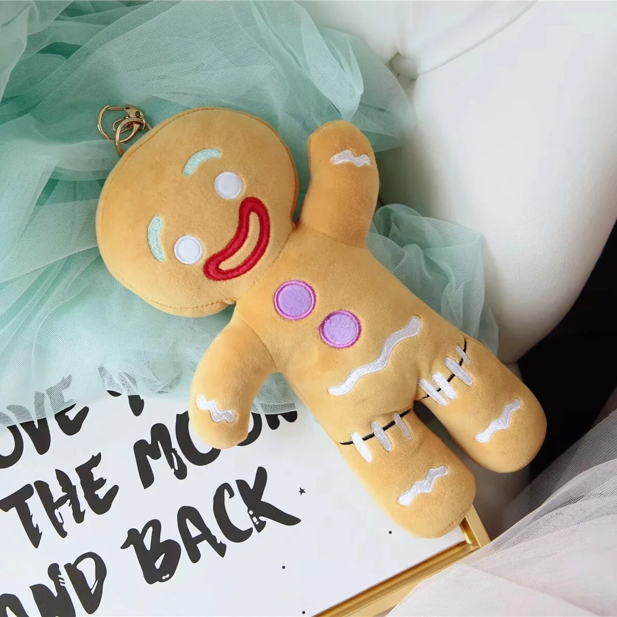 Cartoon Gingerbread Man Throw Pillow Stuffed Anime Biscuit Shrek Plushies Baby Appease Doll Pendant Cushion Sofa Bed Home Decor 2