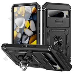 Heavy Duty Case with 360° Kickstand & Camera Protection for GooglePixel 9 Pro XL (Black)