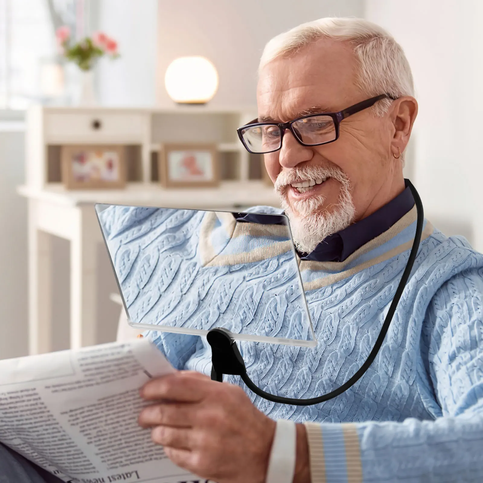 

Увеличительное стекло «свободные руки», регулируемое увеличительное стекло на шею, Большая квадратная увеличительная линза, съемная ручная Лупа