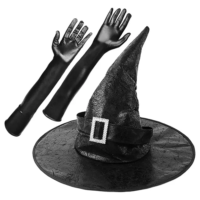 Halloween Kostüm Set Gelb - Hut, Brille, Handschuhe & Accessoires