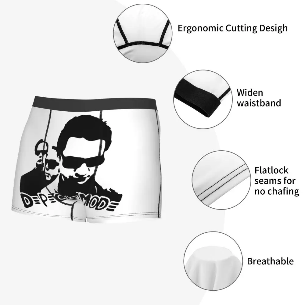 Custom Electronic Rock Depeche Cool Mode Boxers Shorts Men Briefs Underwear Cool Underpants