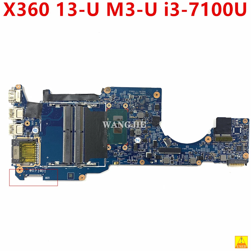 

For HP Pavilion X360 13-U M3-U 13T-U Motherboard Used 903236-001 903236-601 903236-501 with i3-7100U CPU 15256-1 448.07M07.0011