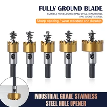 

5Pcs 16-30mm Drill Bits Hole Saw Set High Carbon Steel Sharp Rust-proof Metalworking Cutter Tool Kit for Aluminum Steel Metal