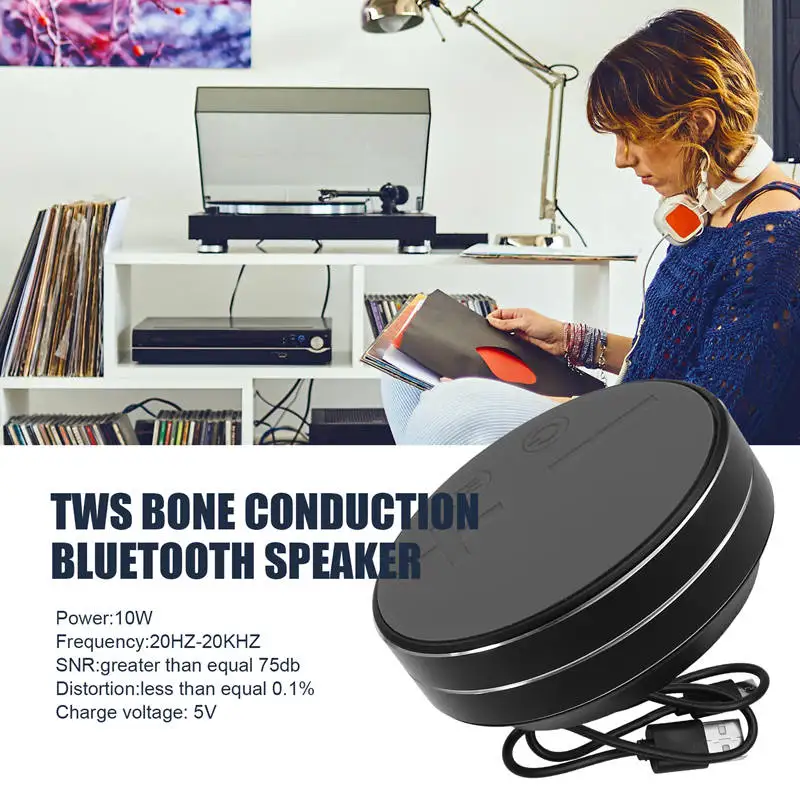 Extra Large TWS Bone Conduction Bluetooth Speaker Wireless Can Be Plugged Into Card Subwoofer Speaker