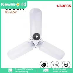 1/2/4PCS Led Bulb E26 30W/40W Garage Light Fan Blade Folding Lamp Super Bright Deformable Ceiling LED Shop House Garage Lighting