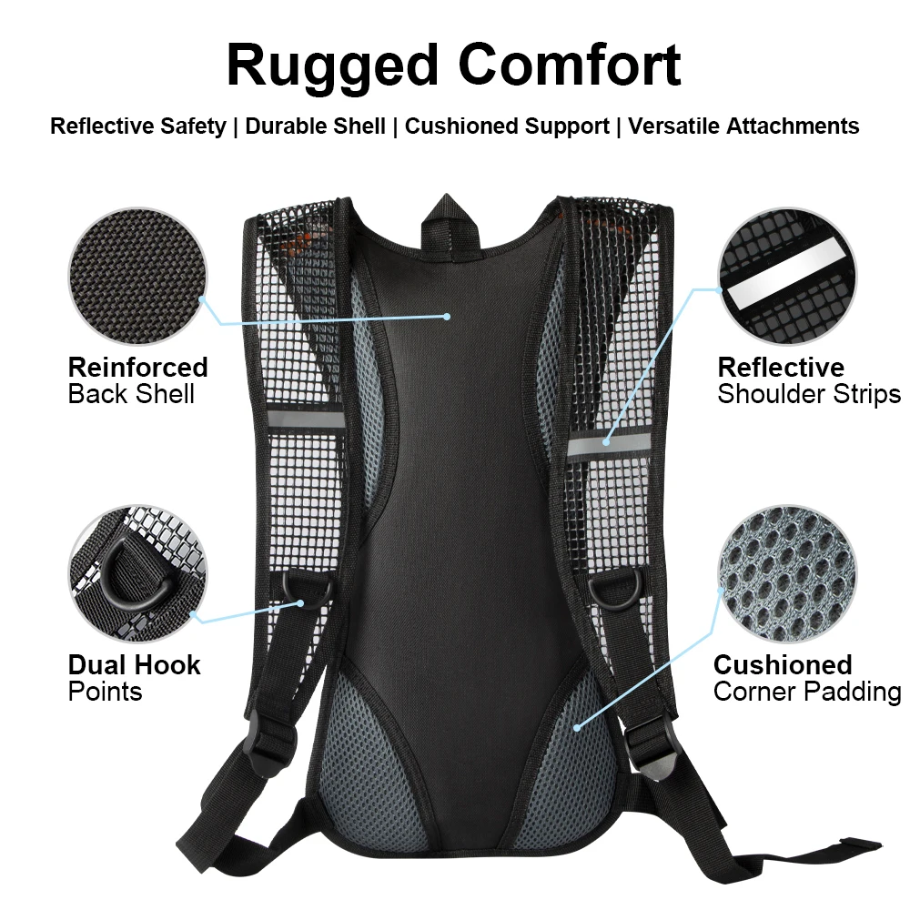 Hydration Backpack Hydration Pack with 2L Water Bladder, Lightweight Insulation Water Backpack for CyclingHiking,RunningClimbing