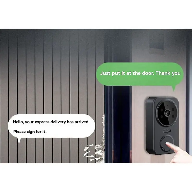 AUAU-2.4G Wifi 무선 비주얼 인터콤 초인종(스크린 포함) 스마트 고화질 비디오 모니터링 양방향 음성 야간 투시경