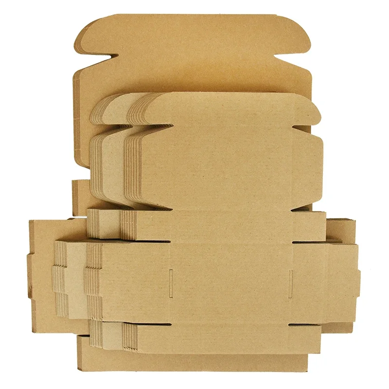 Multi size 5-piece Brown Kraft Paper Guest Wedding Gift Handmade Soap Packaging Gift Box Christmas Biscuit Candy Packaging Box