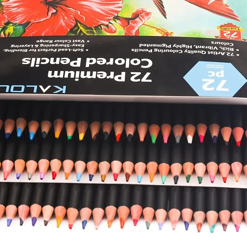 Color pencils 72 Color Oil-based Color Pencils Erasable Color Pencils Pencil Set Drawing Kit Coloring Book Sketch Illustration w 3