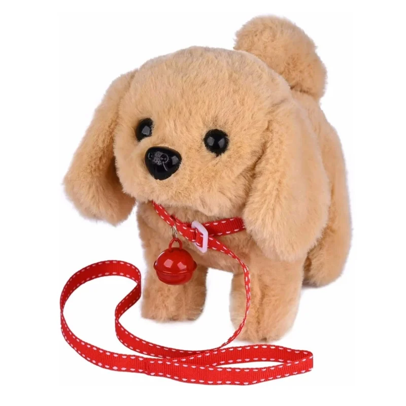 Electric Simulation Dog Plush Toys Interactive 18CM Dog Robot  Walking Barking Tail Wagging Toy for Kids Birthday Christmas Gift