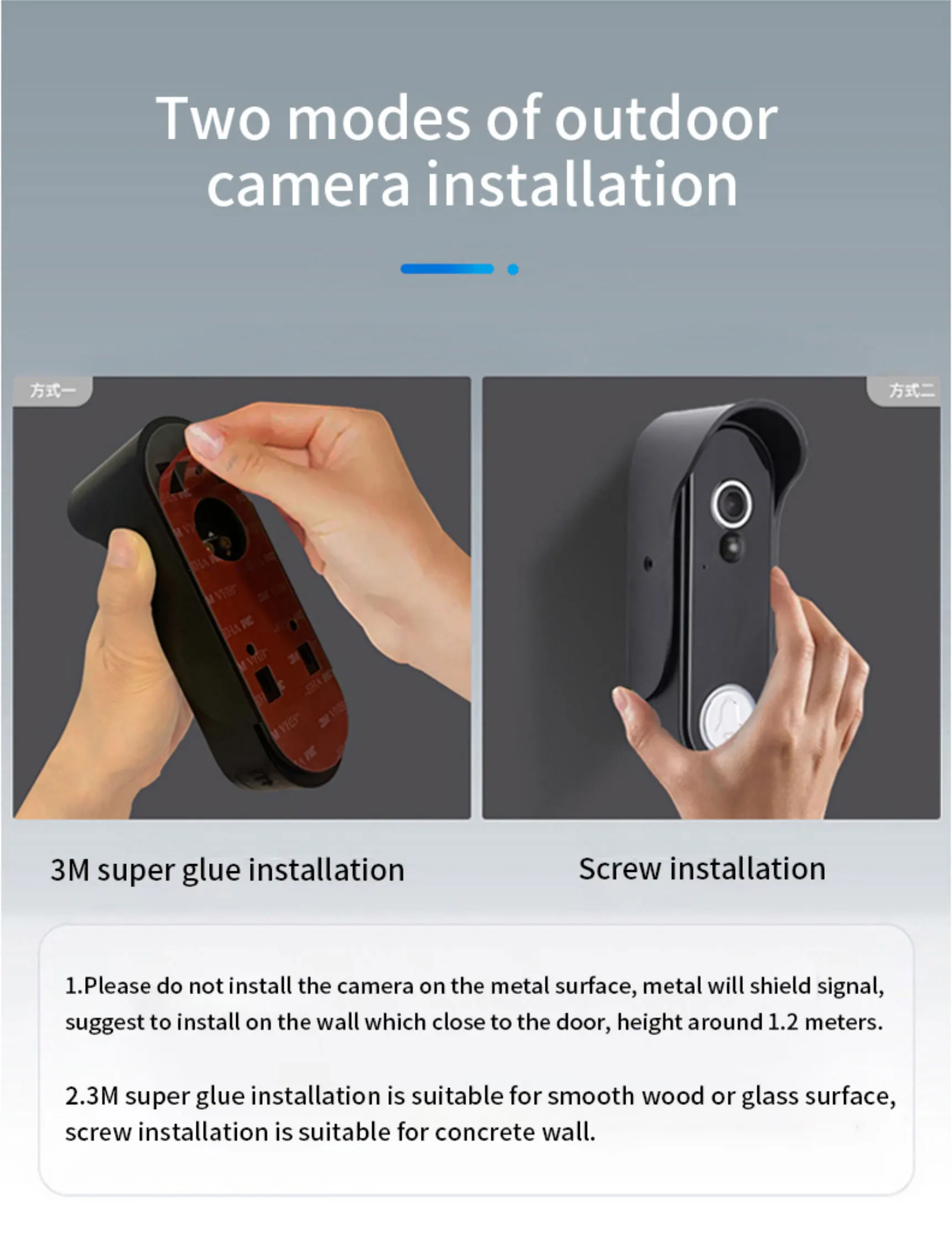 ANJIELO Tuya Smart 1080P Wireless Video Intercom System for Home Apartment Doorb