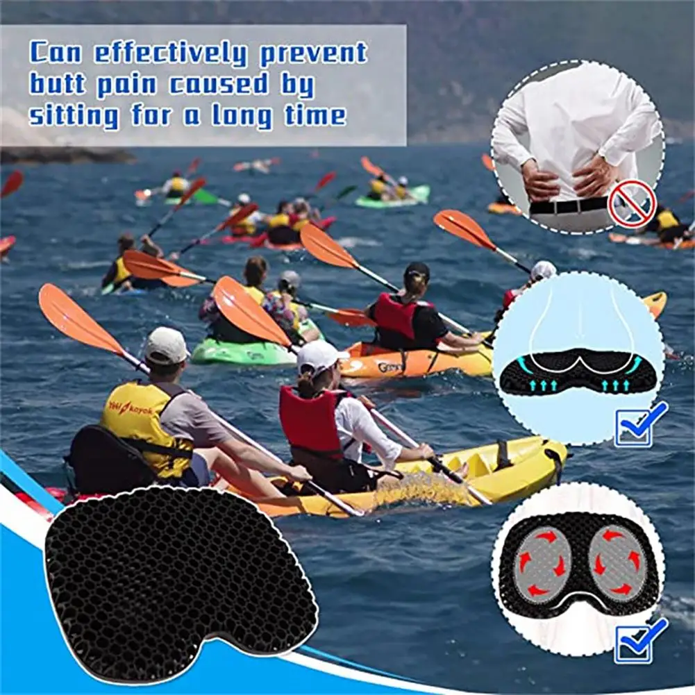 Kayak Cushion Anti Slip Kayak Seat Cushion Thick Waterproof Gel Seat Cushion  Kayak Seat Pad Fishing Kayak Accessories - AliExpress