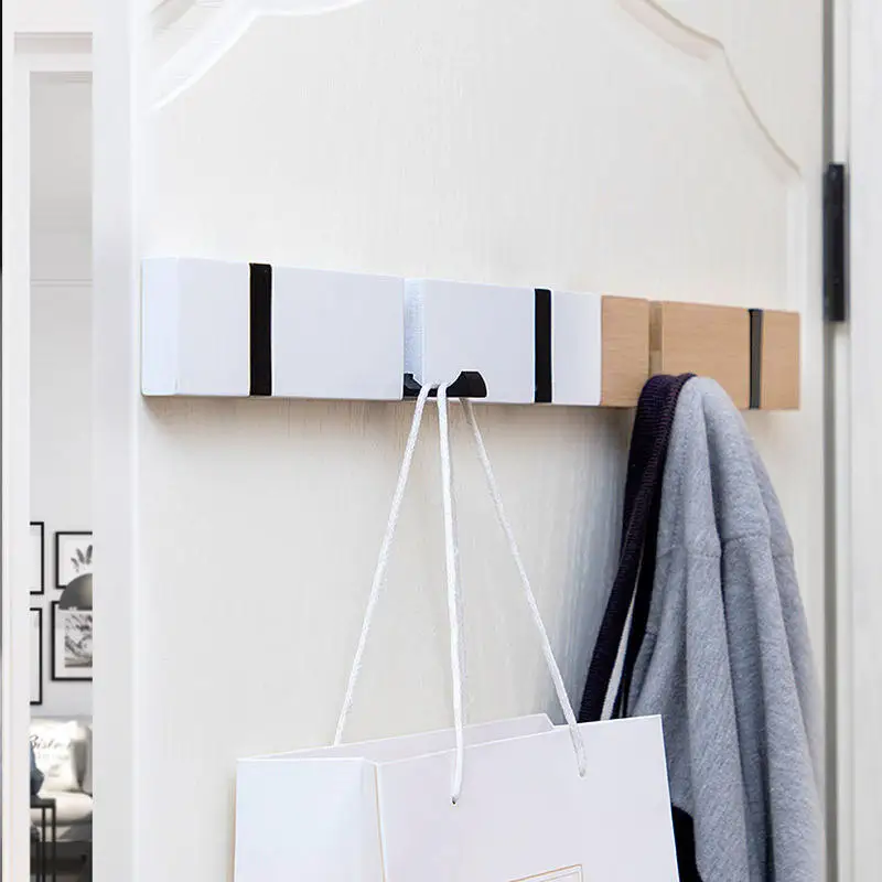 Wall Hanging Key Hanger Holder Rectangle Key Rack Hooks Coat Hanger Wall Organizer Home Decoration clothes hook