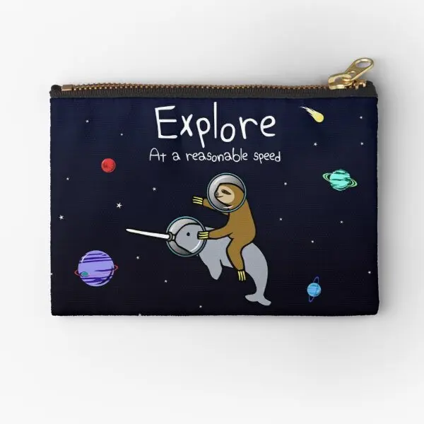 

Explore At A Reasonable Speed Sloth Ri Zipper Pouches Wallet Pure Storage Underwear Women Men Key Socks Coin Money Bag Cosmetic