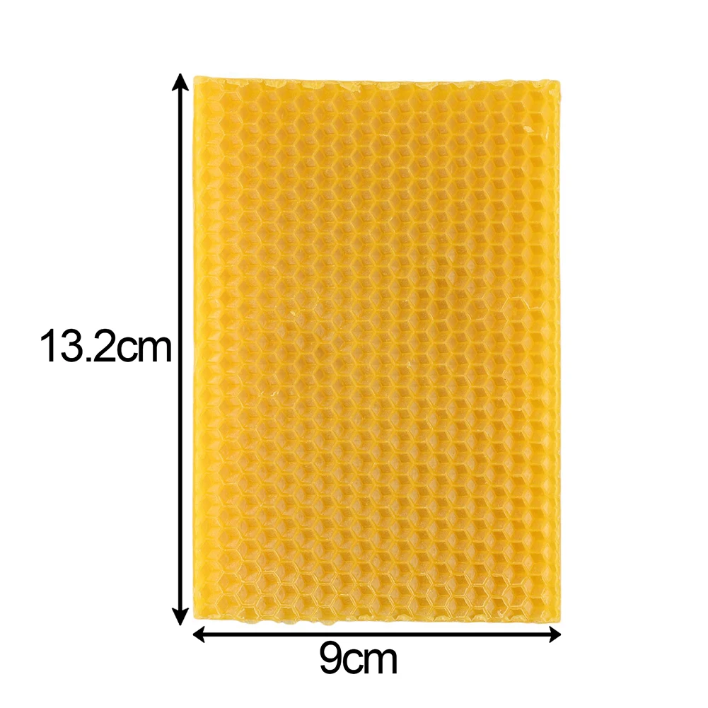 30Pcs Natural Beeswax Sheets Beehive Foundation 9&times;13.2cm Beeswax Hand-rolled Candles Beekeeping-Supplies Yellow beekeeping tools beekeeping accessories natural beeswax