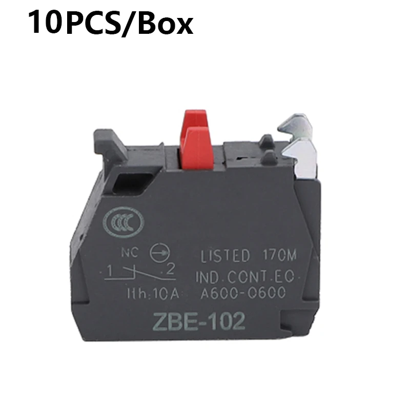 10pcs Button Switch Contact Block Zbe-101 No / Zbe-102 Nc Xb4/xb5