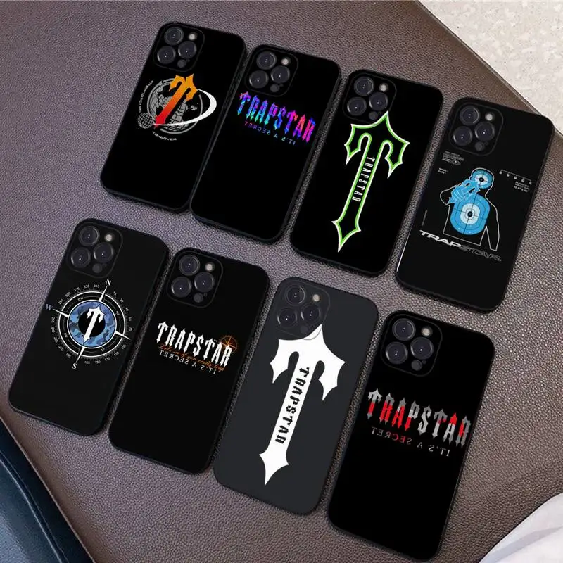 Trapstar Phone Case Silicone Soft For Iphone 14 13 12 11 Pro Mini Xs Max 8 7 6 Plus X Xs Xr