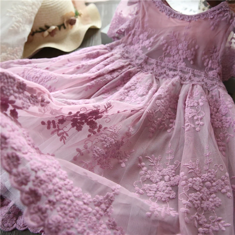 Summer Girl Clothes Kids Dresses For Girls Lace Flower Dress Baby Girl Party Wedding Dress Children Princess Costume girls dress princess costume