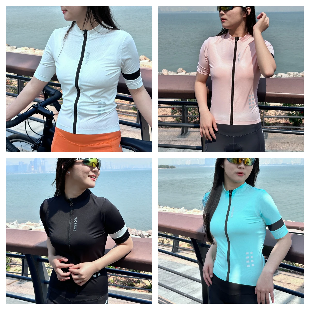 WOSAWE Women Cycling Jersey Short Sleeve Summer Bicycle Jersey Road Bike Cycling Clothing Breathable Pro MTB Maillot Shirts 5