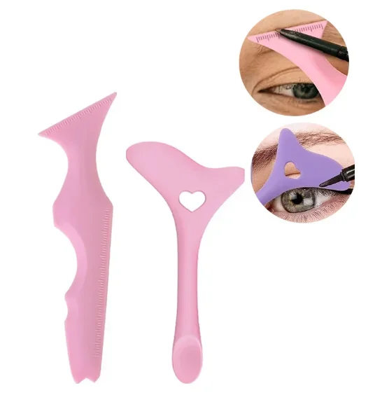 Winged Applicator Set Resusable Silicone Eyeliner Guide Eyeliner Stencil Mascara Shield Tool for Eye Makeup Mask Applic eyeliner stencil tool makeup tools mascara applicator template eye makeup tools mascara applicator tool 2Pcs Set