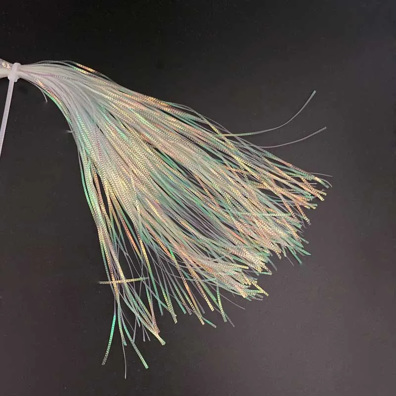 Description Picture 6 of item7color 1bag Fly Tying Gliss'n Glow Iridescent Flash Materials Trout Patterns 1mm Corrugated Flash Strands Sitmulating Fish Scale