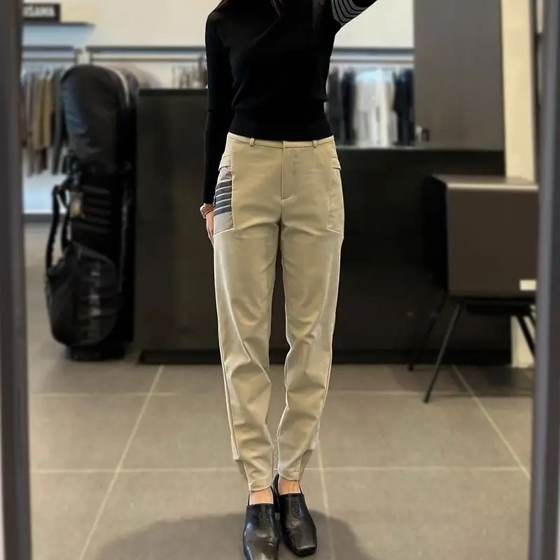 AMAZINGCRE New Women's Golf Clothing Fashion Sports Casual Thin Skinny Temperament Tooling Pants